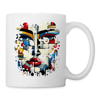 Women girl power design art female feminism symbol - Mug - white - Right