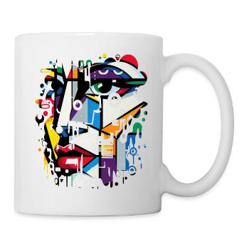 Women girl power design art female feminism symbol - Mug - white - Right