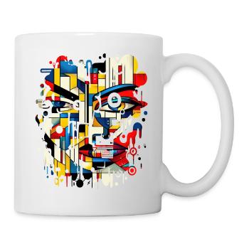 Women girl power design art female feminism symbol - Mug - white - Right