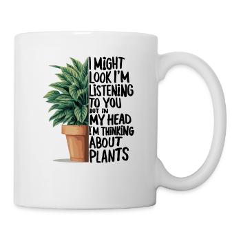 Tête par les plantes, cœur dans le jardin - Mug blanc - blanc - Droite