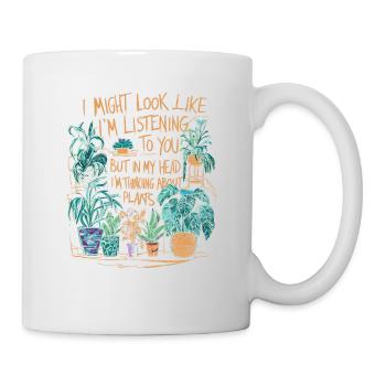 Dans mes pensées avec mes plantes - Mug blanc - blanc - Droite
