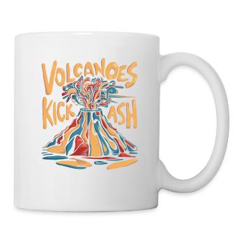 Volcanoes are hot and impressive - Mug - white - Right