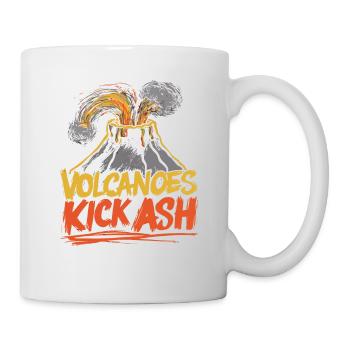 Volcanoes are hot and impressive - Mug - white - Right
