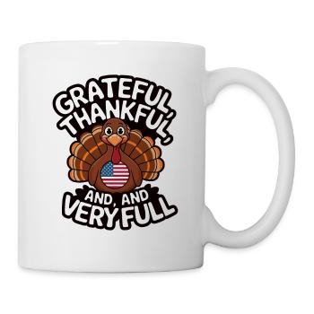 Lustiger Thanksgiving Truthahn - Tasse - Weiß - Rechts