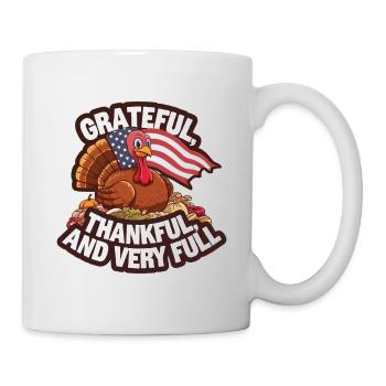 Lustiger Thanksgiving Truthahn - Tasse - Weiß - Rechts