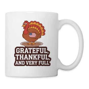 Lustiger Thanksgiving Truthahn - Tasse - Weiß - Rechts