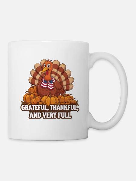 Lustiger Thanksgiving Truthahn - Tasse - Weiß