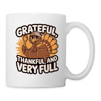 Lustiger Thanksgiving Truthahn - Tasse - Weiß - Rechts