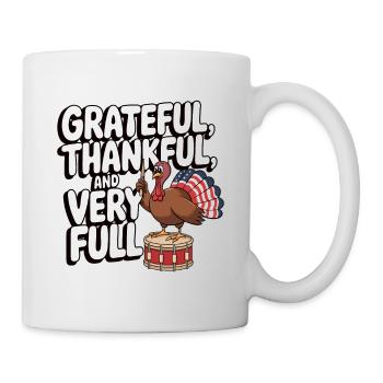 Lustiger Thanksgiving Truthahn - Tasse - Weiß - Rechts