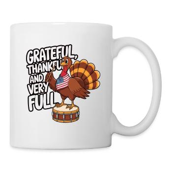 Lustiger Thanksgiving Truthahn - Tasse - Weiß - Rechts