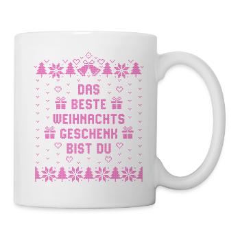 Das beste Weihnachtsgeschenk bist Du - Weihnachten - Tasse - Weiß - Rechts