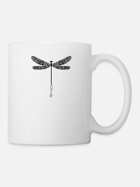 Glückslibelle Lucky Dragonfly - Tasse - Weiß
