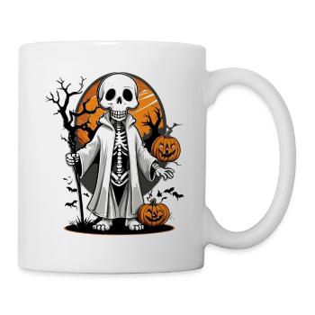 Spooky Skeleton - Halloween Night - Tasse - Weiß - Rechts