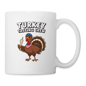 Lustiger Thanksgiving Truthahn - Tasse - Weiß - Rechts