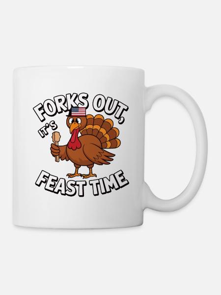 Lustiger Thanksgiving Truthahn - Tasse - Weiß