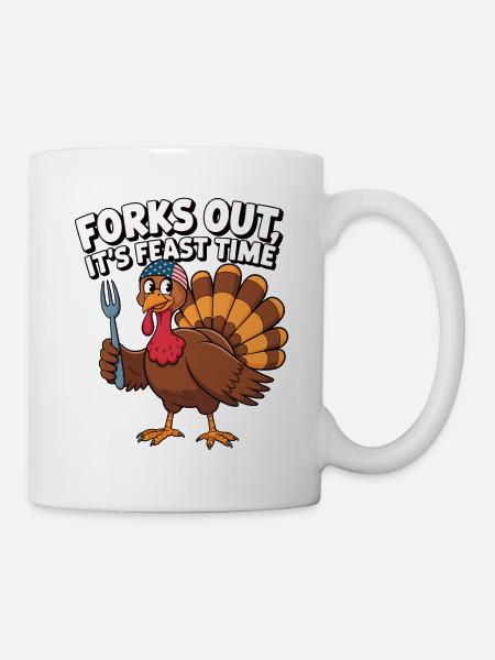 Lustiger Thanksgiving Truthahn - Tasse - Weiß