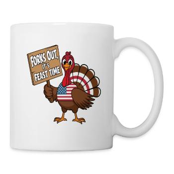 Dinde drôle de Thanksgiving - Mug blanc - blanc - Droite