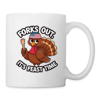 Dinde drôle de Thanksgiving - Mug blanc - blanc - Droite
