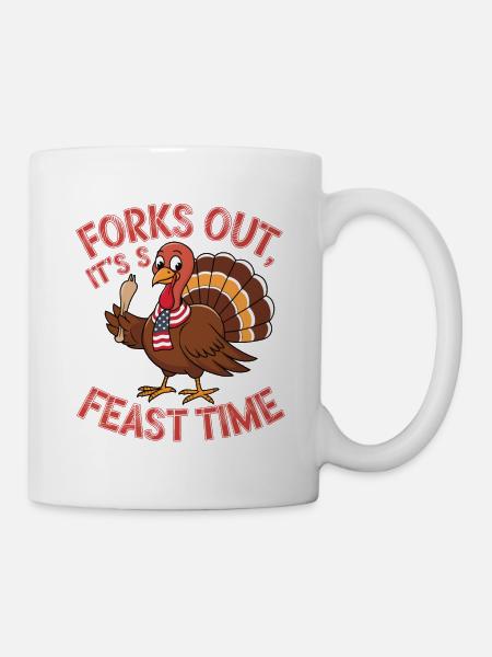 Lustiger Thanksgiving Truthahn - Tasse - Weiß