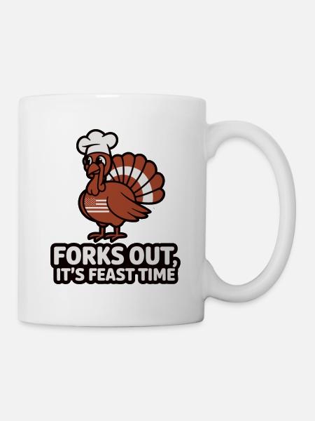 Lustiger Thanksgiving Truthahn - Tasse - Weiß
