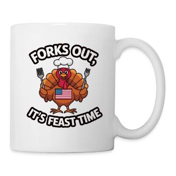 Dinde drôle de Thanksgiving - Mug blanc - blanc - Droite