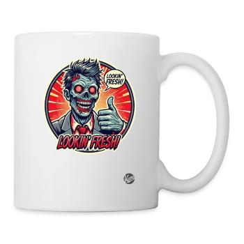 Pouce zombie vers le haut : Ça a l’air frais - Mug blanc - blanc - Droite