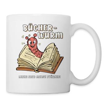 BOOK WORM BOOKWORM READING STRENGTHEN - Mug - white - Right