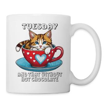 Tuesday And That Without Hot Chocolate - Mug - white - Right