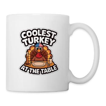 Lustiger Thanksgiving Truthahn - Tasse - Weiß - Rechts