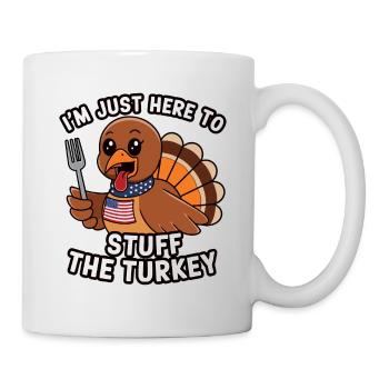 Lustiger Thanksgiving Truthahn - Tasse - Weiß - Rechts