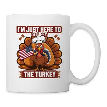 Lustiger Thanksgiving Truthahn - Tasse - Weiß - Rechts