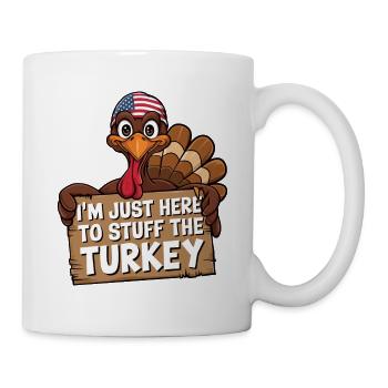 Lustiger Thanksgiving Truthahn - Tasse - Weiß - Rechts