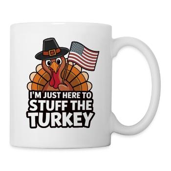 Dinde drôle de Thanksgiving - Mug blanc - blanc - Droite