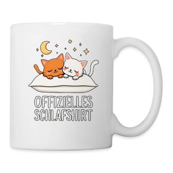 Chemise de nuit officielle chats chat couple - Mug blanc - blanc - Droite