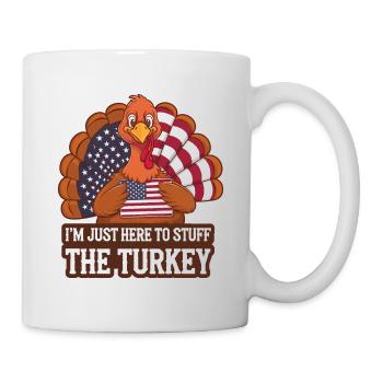 Lustiger Thanksgiving Truthahn - Tasse - Weiß - Rechts
