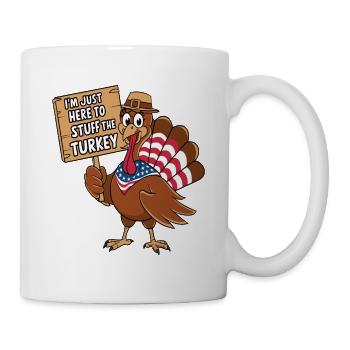 Lustiger Thanksgiving Truthahn - Tasse - Weiß - Rechts