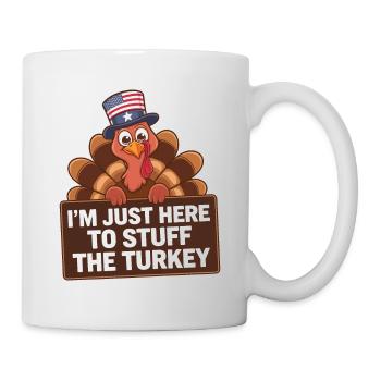 Lustiger Thanksgiving Truthahn - Tasse - Weiß - Rechts