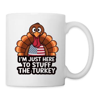 Lustiger Thanksgiving Truthahn - Tasse - Weiß - Rechts