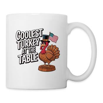 Lustiger Thanksgiving Truthahn - Tasse - Weiß - Rechts
