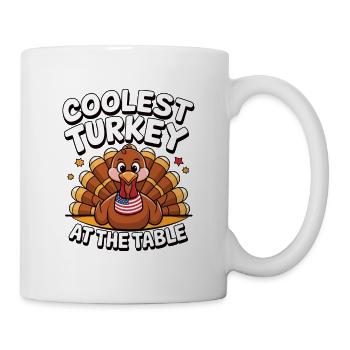 Lustiger Thanksgiving Truthahn - Tasse - Weiß - Rechts