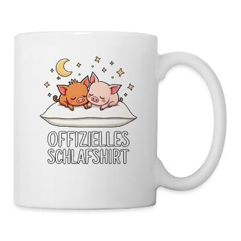 Chemise de nuit officielle Pigs Pig - Mug blanc - blanc - Droite