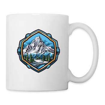 Berge Mountains - Tasse - Weiß - Rechts