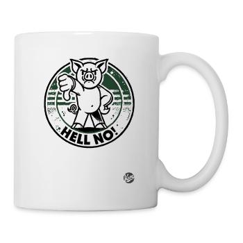 Pas question! Pouces vers le bas cochon - Mug blanc - blanc - Droite