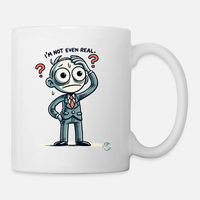 Cartoon Man : Je ne suis même pas réel - Mug blanc - blanc