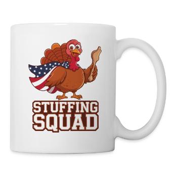 Lustiger Thanksgiving Truthahn - Tasse - Weiß - Rechts