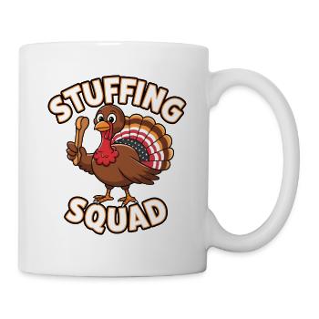 Lustiger Thanksgiving Truthahn - Tasse - Weiß - Rechts