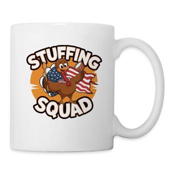 Lustiger Thanksgiving Truthahn - Tasse - Weiß - Rechts
