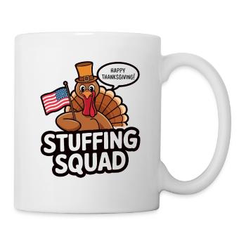 Lustiger Thanksgiving Truthahn - Tasse - Weiß - Rechts