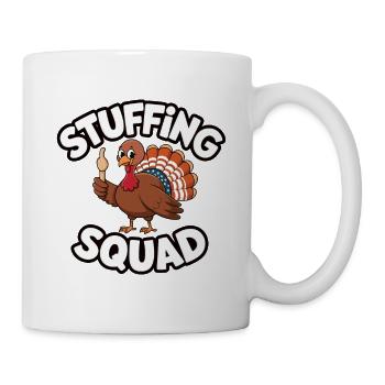 Lustiger Thanksgiving Truthahn - Tasse - Weiß - Rechts
