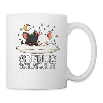 Chemise de nuit officielle Chinchilla Pair - Mug blanc - blanc - Droite